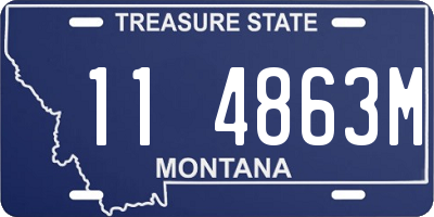 MT license plate 114863M