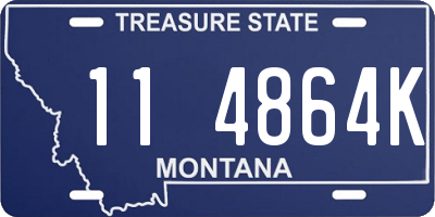 MT license plate 114864K