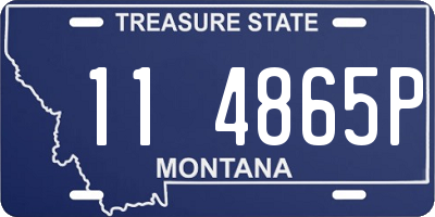 MT license plate 114865P
