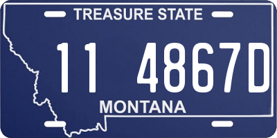 MT license plate 114867D