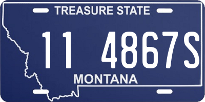 MT license plate 114867S