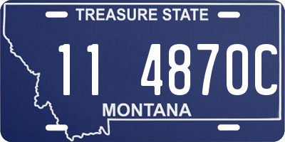 MT license plate 114870C