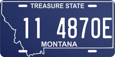 MT license plate 114870E