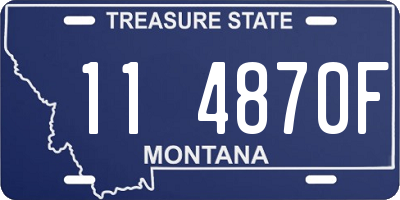 MT license plate 114870F