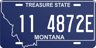 MT license plate 114872E