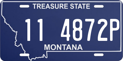 MT license plate 114872P