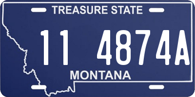 MT license plate 114874A