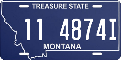 MT license plate 114874I