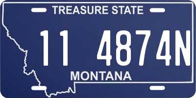 MT license plate 114874N