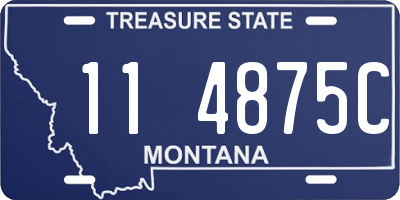 MT license plate 114875C