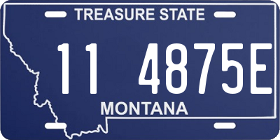 MT license plate 114875E