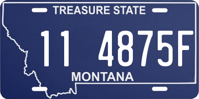 MT license plate 114875F