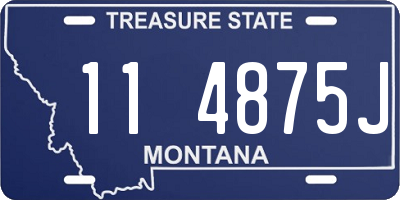 MT license plate 114875J