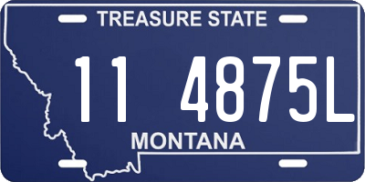 MT license plate 114875L