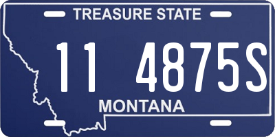 MT license plate 114875S