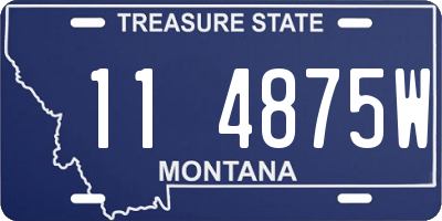 MT license plate 114875W
