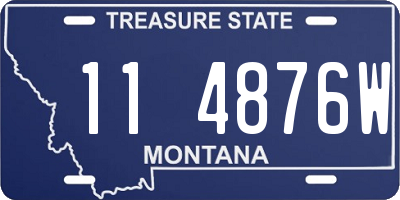 MT license plate 114876W