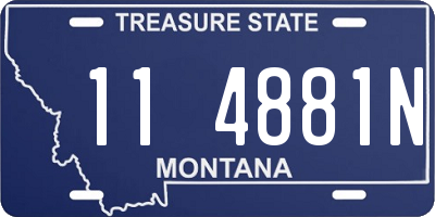 MT license plate 114881N