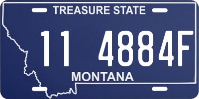 MT license plate 114884F