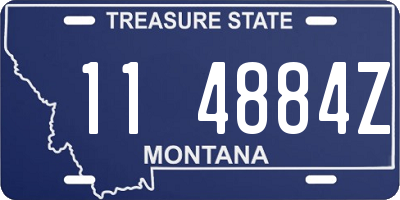 MT license plate 114884Z