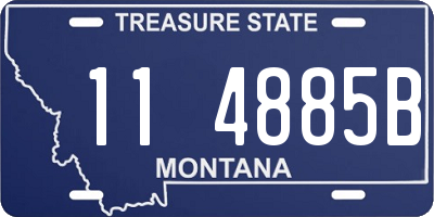 MT license plate 114885B