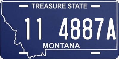 MT license plate 114887A