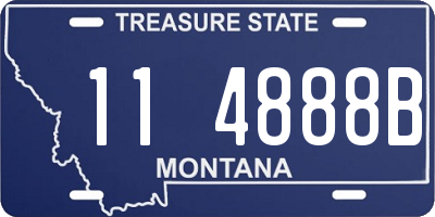 MT license plate 114888B