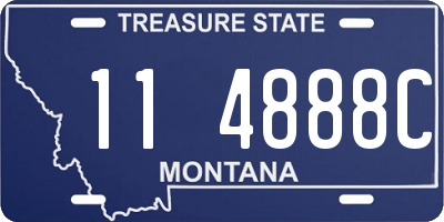MT license plate 114888C