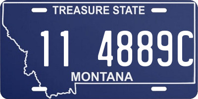 MT license plate 114889C