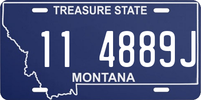 MT license plate 114889J