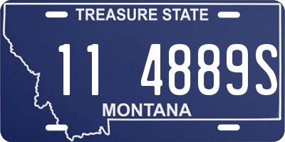 MT license plate 114889S