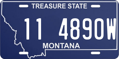 MT license plate 114890W