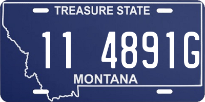 MT license plate 114891G