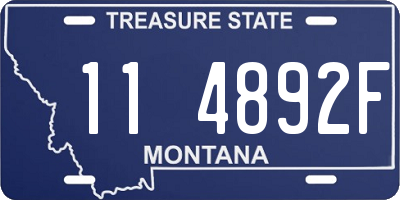 MT license plate 114892F