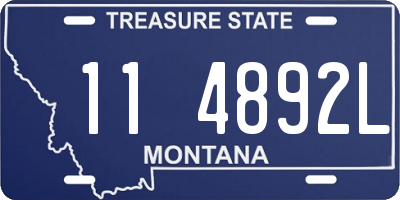 MT license plate 114892L