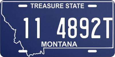 MT license plate 114892T