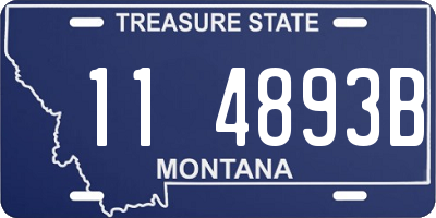 MT license plate 114893B