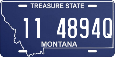 MT license plate 114894Q