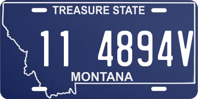 MT license plate 114894V