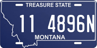 MT license plate 114896N