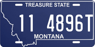 MT license plate 114896T