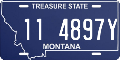 MT license plate 114897Y