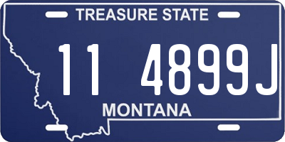 MT license plate 114899J