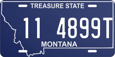 MT license plate 114899T