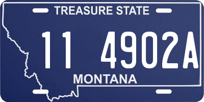 MT license plate 114902A