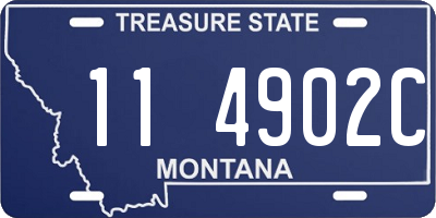 MT license plate 114902C