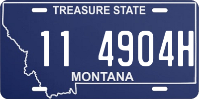 MT license plate 114904H