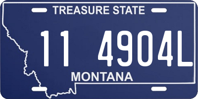 MT license plate 114904L