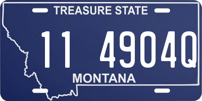 MT license plate 114904Q