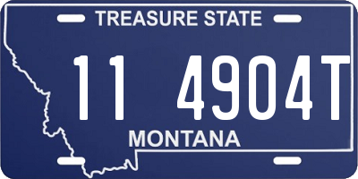 MT license plate 114904T